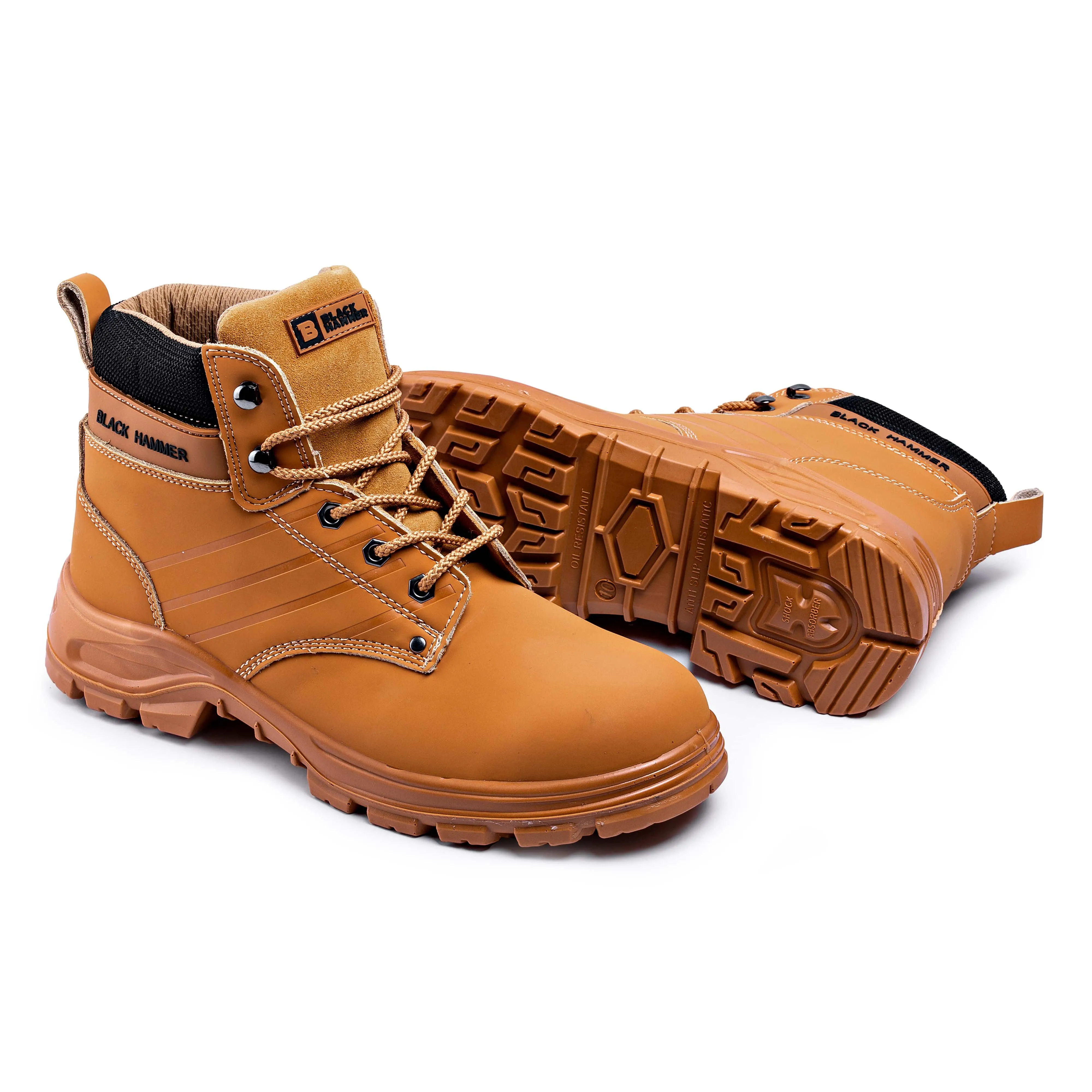 6007 Mens Tan Brown Steel Toe Cap Work Boots