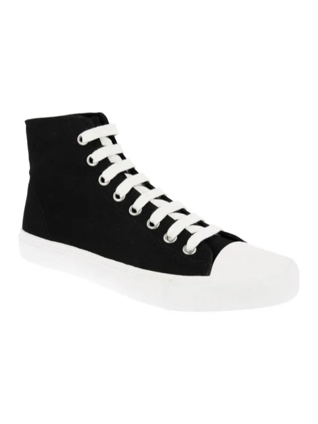 7 Prada Men s Logo Canvas High Top Sneakers Black