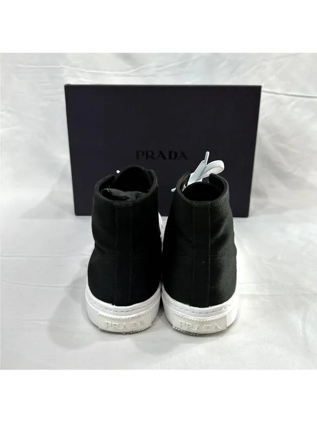 7 Prada Men s Logo Canvas High Top Sneakers Black