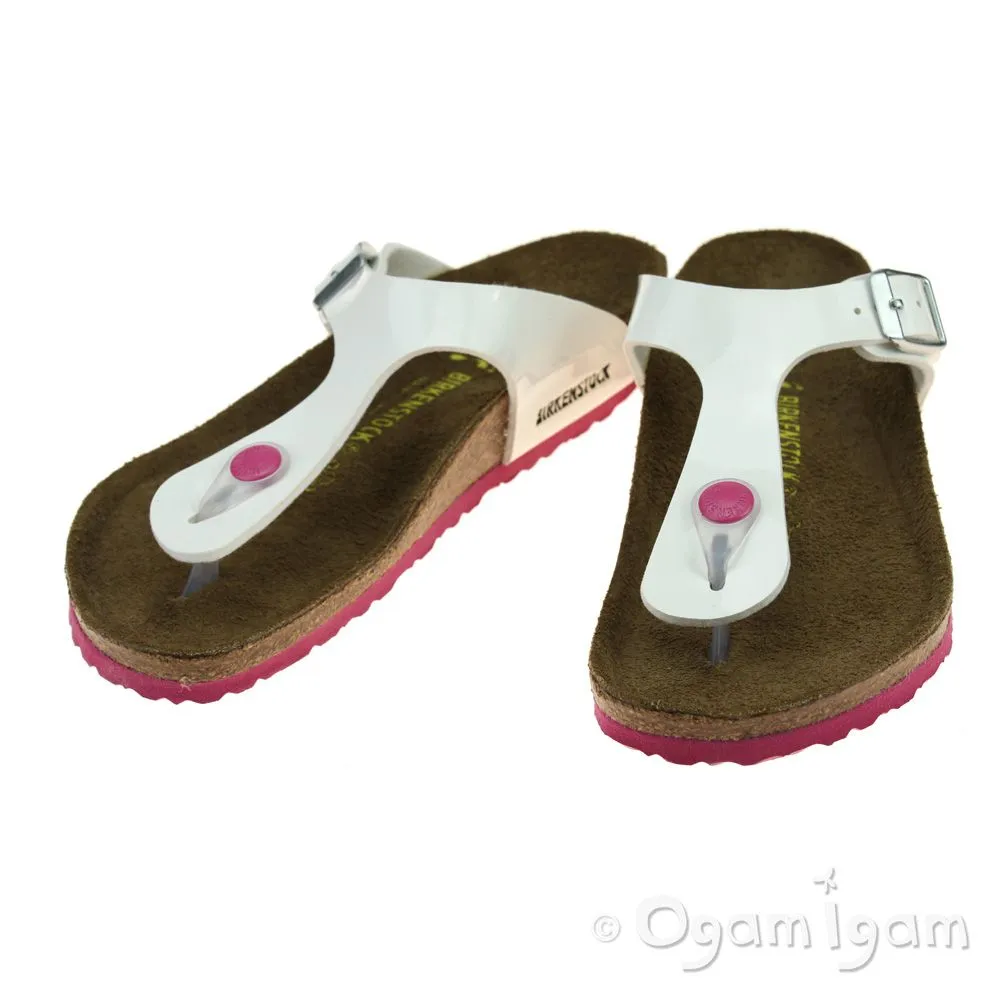 Birkenstock Gizeh Kinder Girls White-Pink Sandal