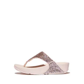 Fitflop Lulu Multi-Tonal Glitter Toe-Post Sandals - Nude Rose Mix