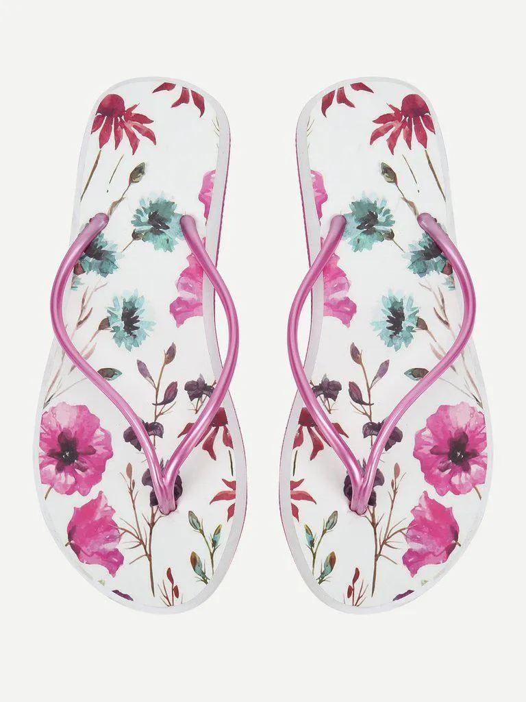 Floral Toe Post Sandals