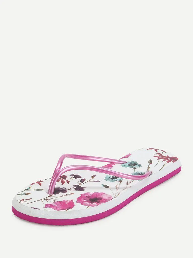 Floral Toe Post Sandals