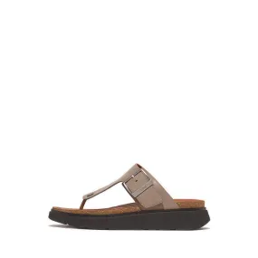 Gen-Ff Buckle Leather Toe-Post Sandals - Timberwolf