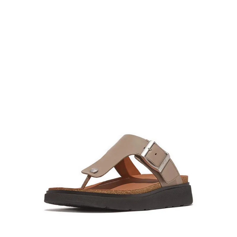 Gen-Ff Buckle Leather Toe-Post Sandals - Timberwolf