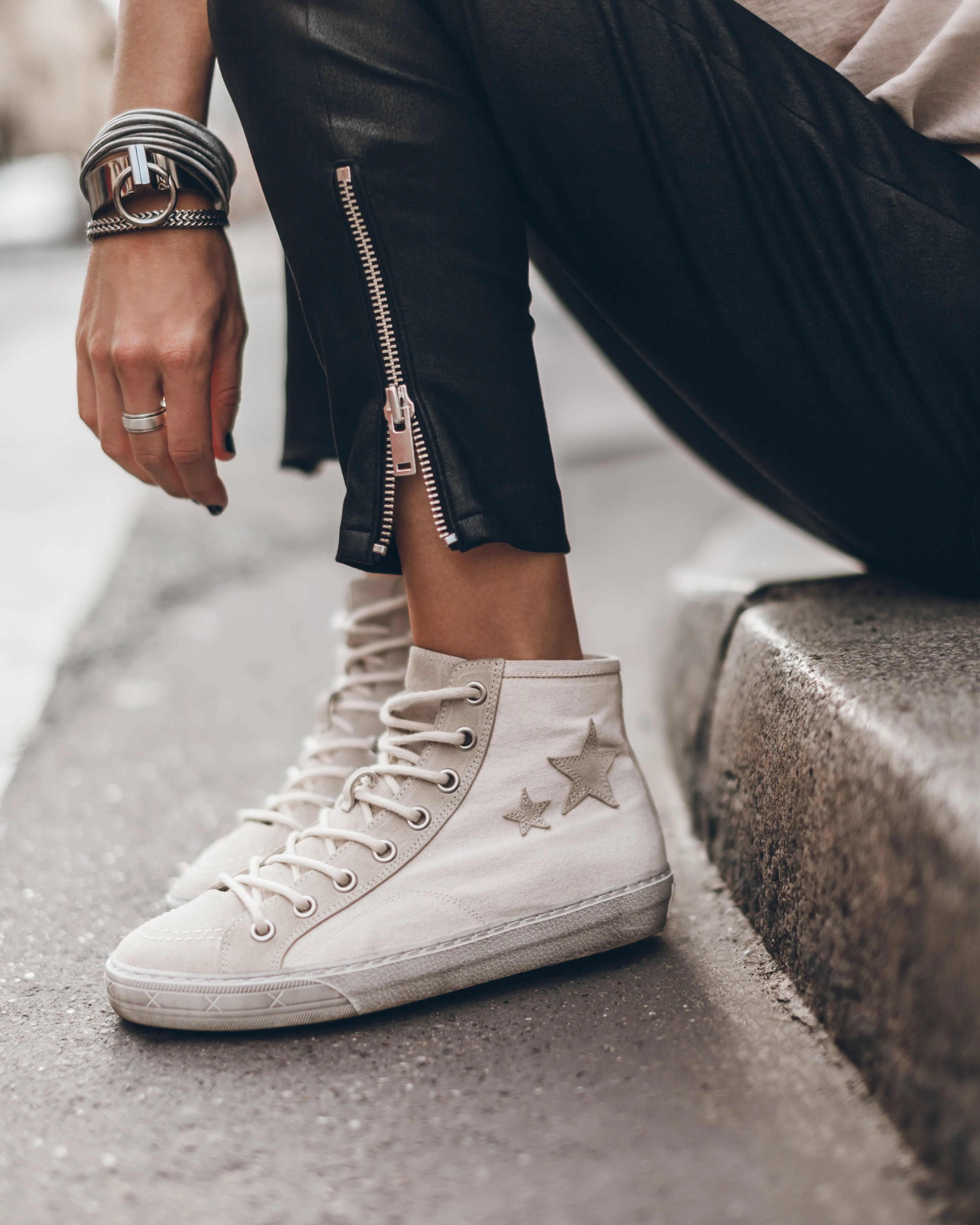 High Top Canvas Sneakers