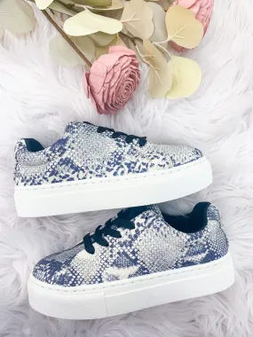 Jada Snakeskin Platform Sneakers