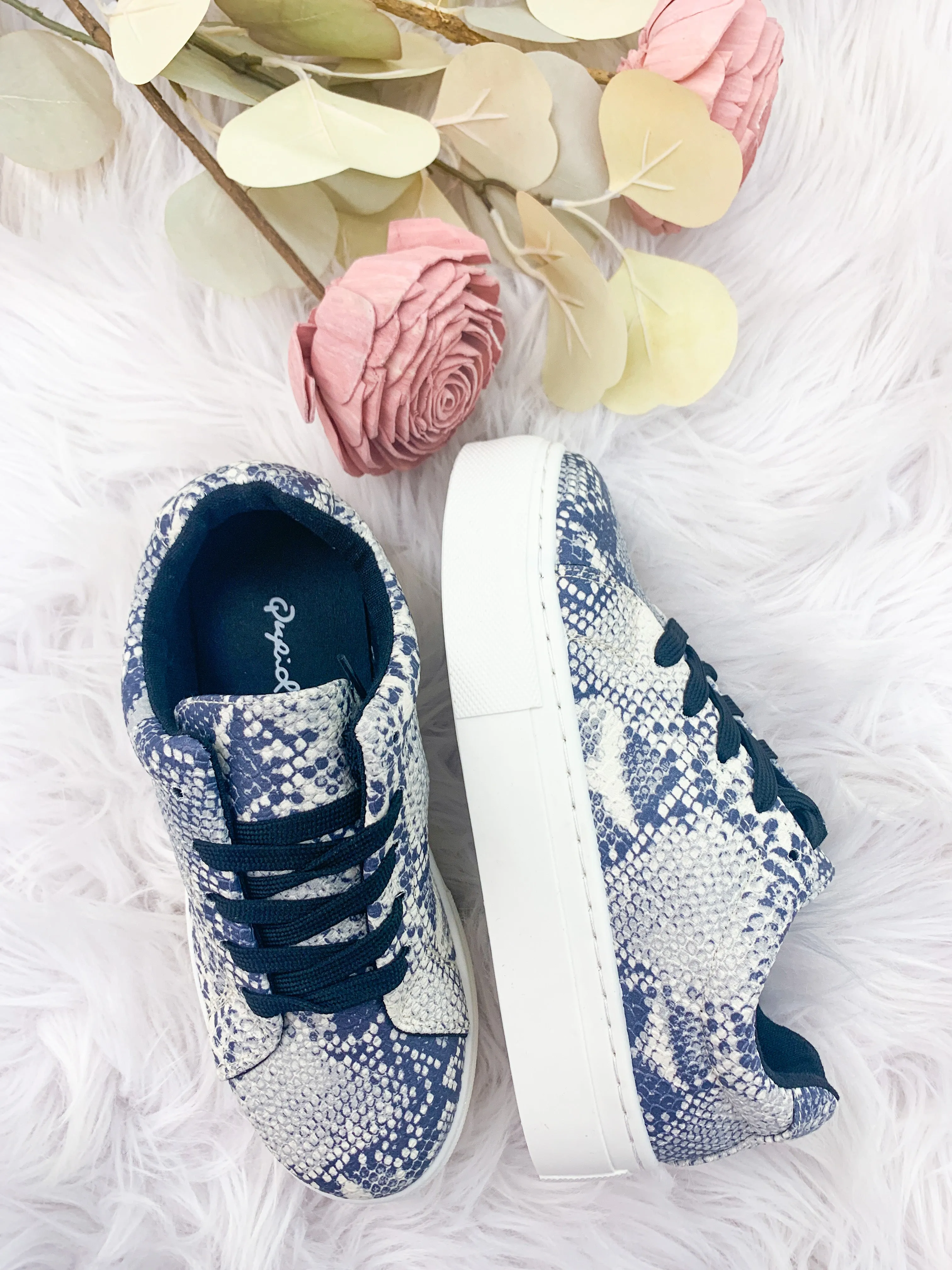 Jada Snakeskin Platform Sneakers