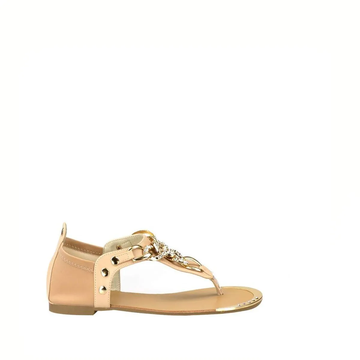 Lucie Flat Toe Post Diamante Chain