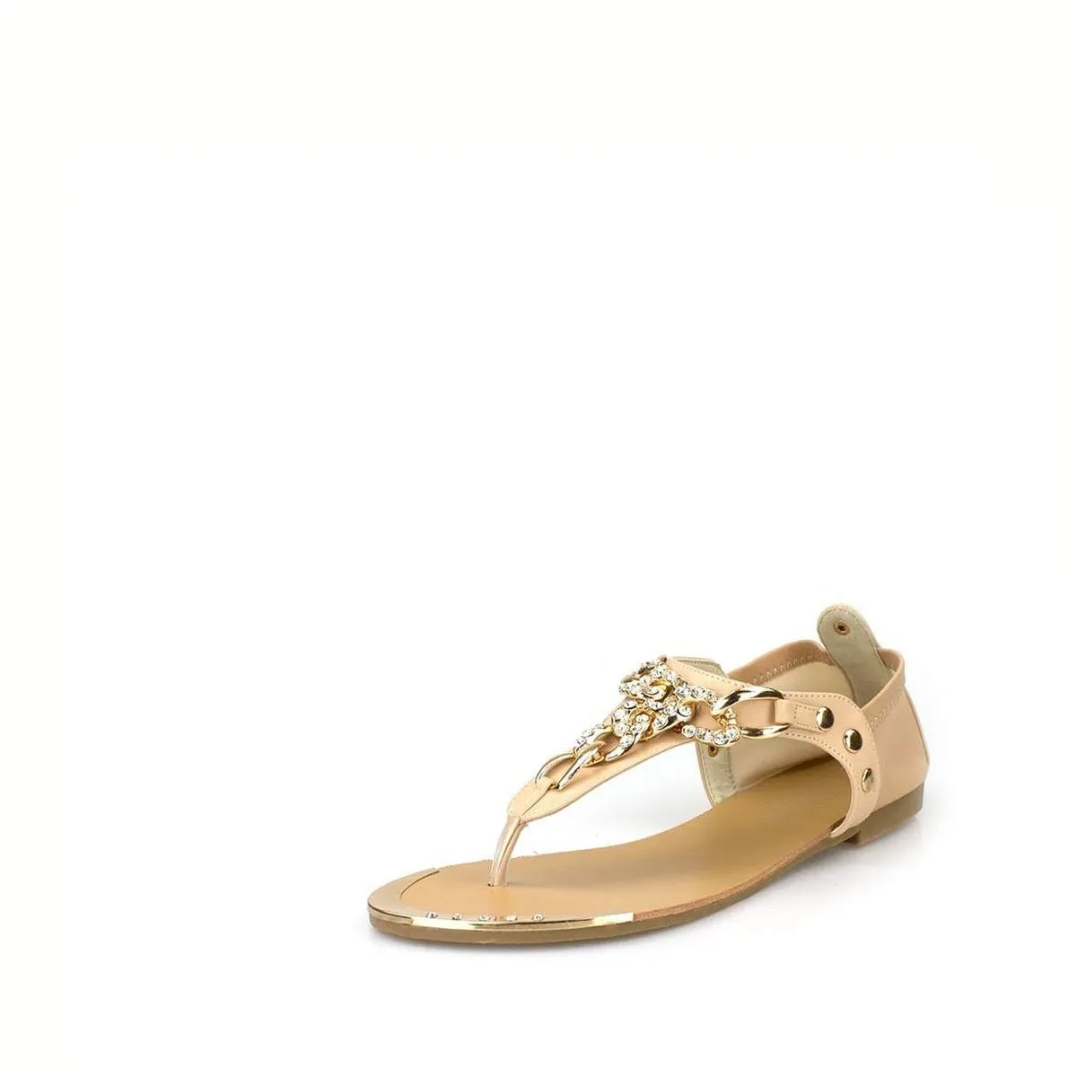 Lucie Flat Toe Post Diamante Chain