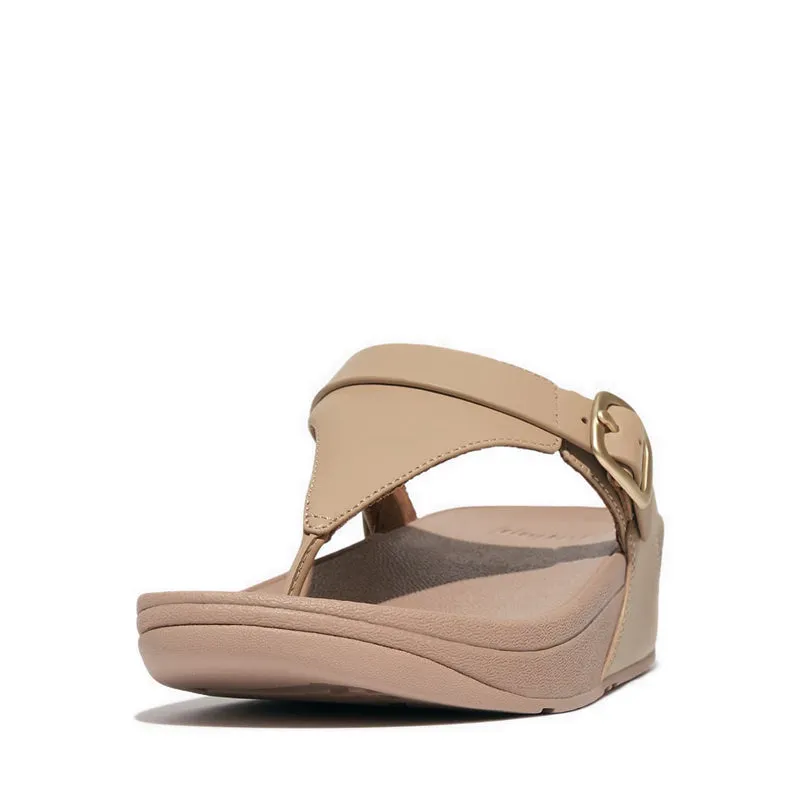 LULU ADJUSTABLE LEATHER TOE-POST SANDALS