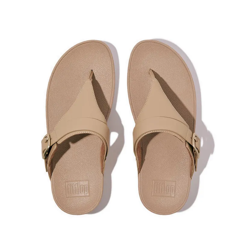 LULU ADJUSTABLE LEATHER TOE-POST SANDALS