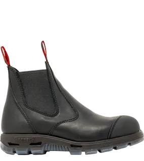 Redback Boots | Black HD Safety Boots with Scuff Cap  (USBBKSC)