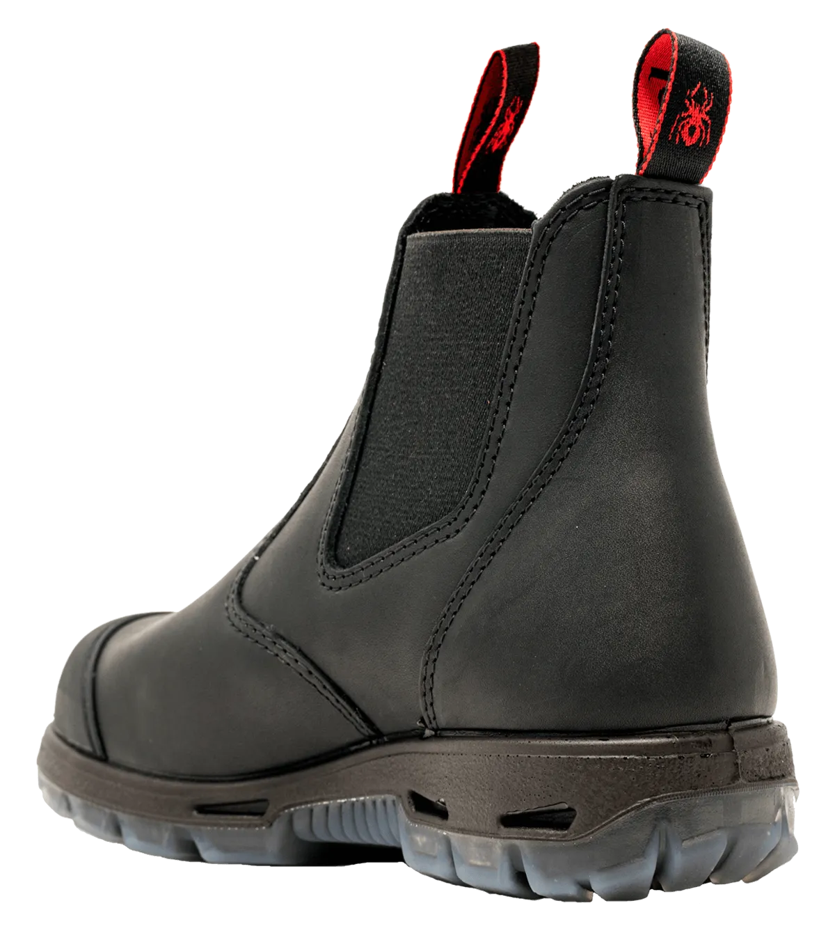 Redback Boots | Black HD Safety Boots with Scuff Cap  (USBBKSC)