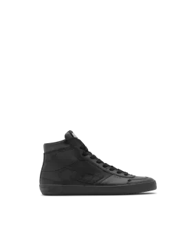 S-Leroji Mid Leather High-Top Sneakers