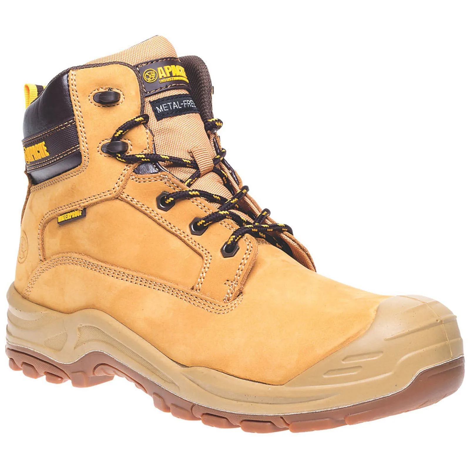 Safety Boots Mens Standard Fit Honey Leather Waterproof Composite Toe Size 13