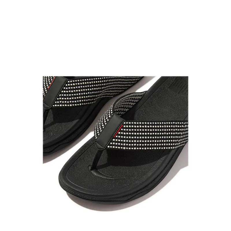 Surfer Weave-Stripe Toe-Post Sandals