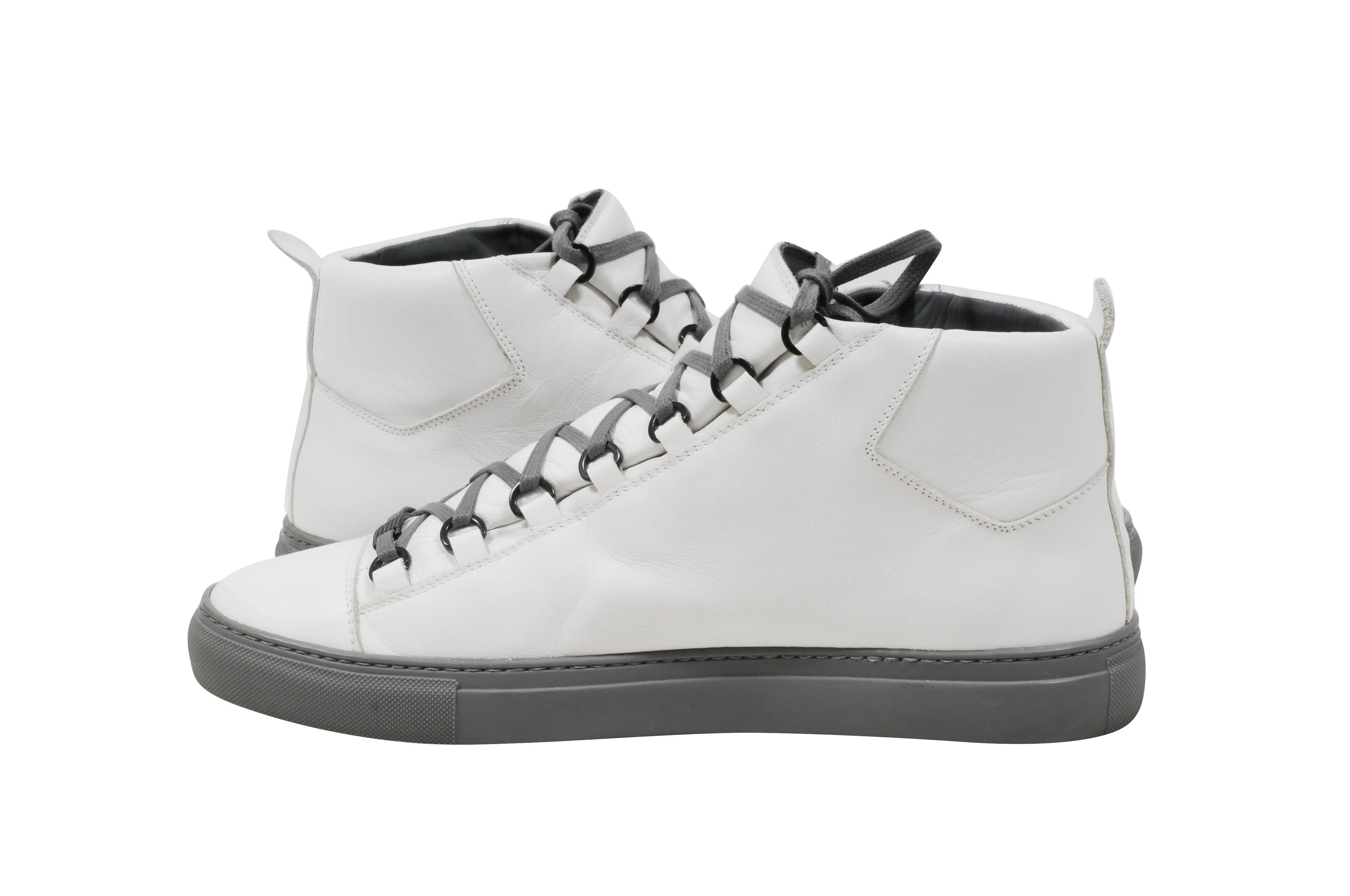 White Gray High Top Arenas Sneakers