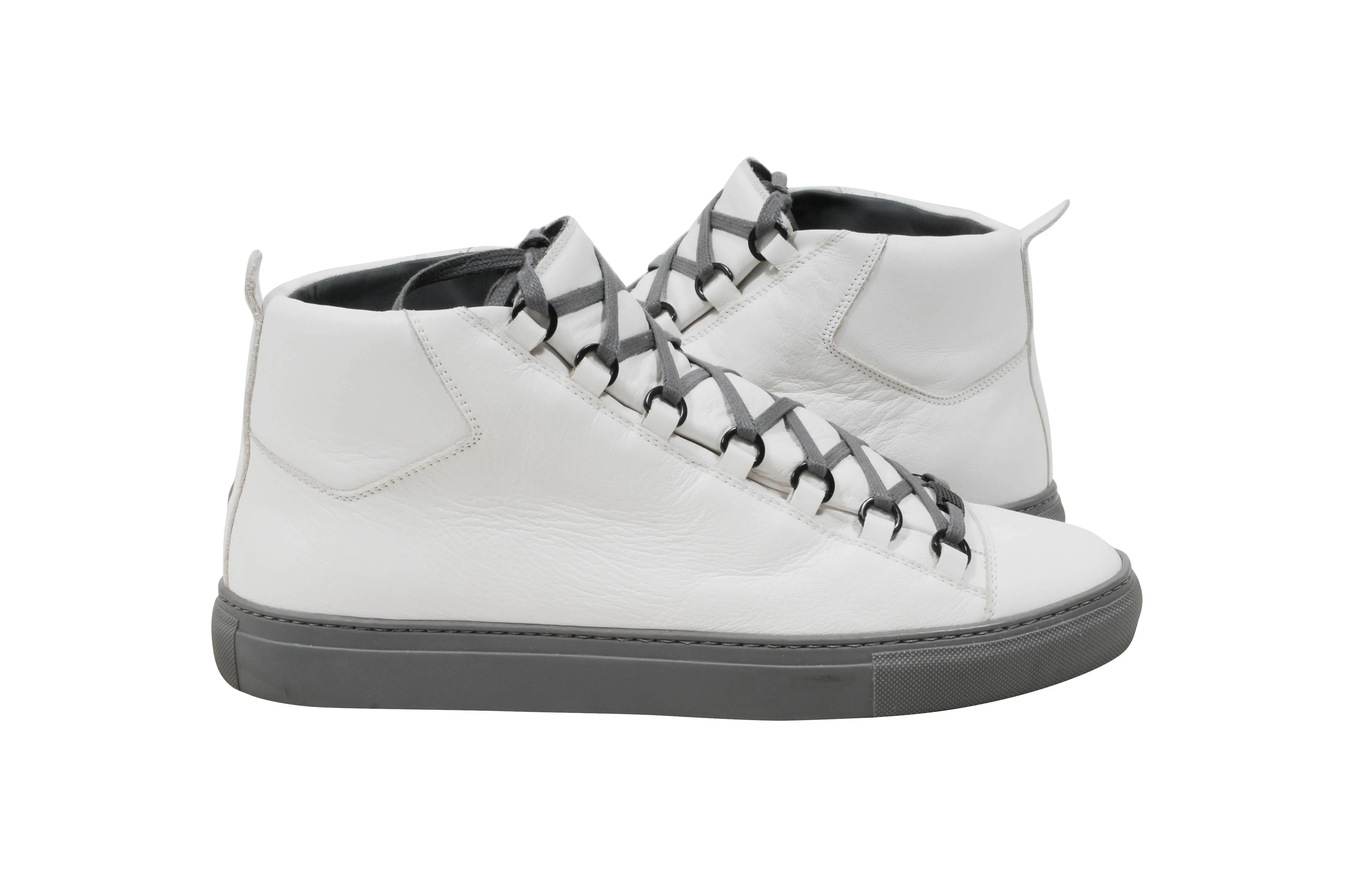 White Gray High Top Arenas Sneakers