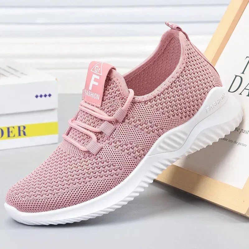 Women's Casual Sneakers Summer Comfortable Breathable Platform Shoes Fashion Women Versatile Lace-up Shoe кроссовки женские